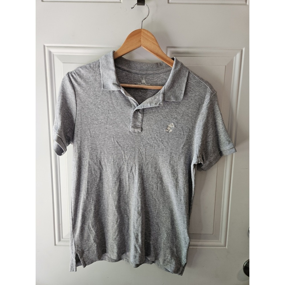 Disney Parks Mickey Mouse Gray Polo Shirt Women's Small Modern Fit